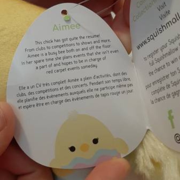 BNWT 8” Aimee the Easter Chick Squishmallow - Picture 4 of 4